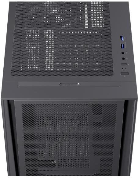 Einarex Pulse P600 Core Black Midi Tower Cristal Templado USB 3.2 Negro