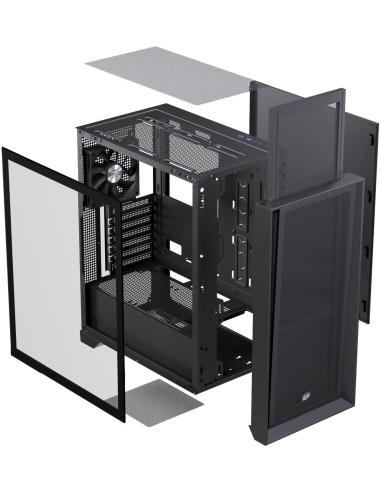 Einarex Pulse P600 Core Black Midi Tower Cristal Templado USB 3.2 Negro
