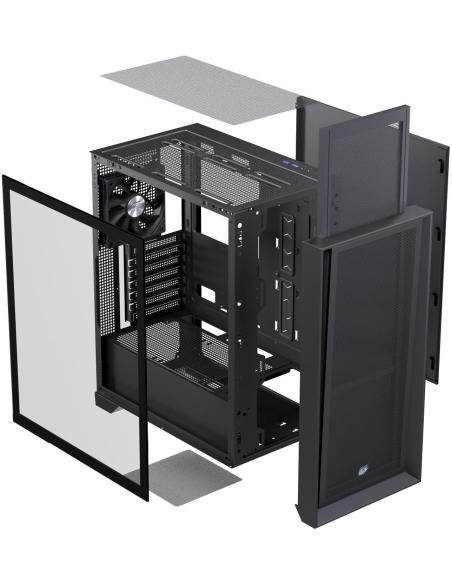 Einarex Pulse P600 Core Black Midi Tower Cristal Templado USB 3.2 Negro