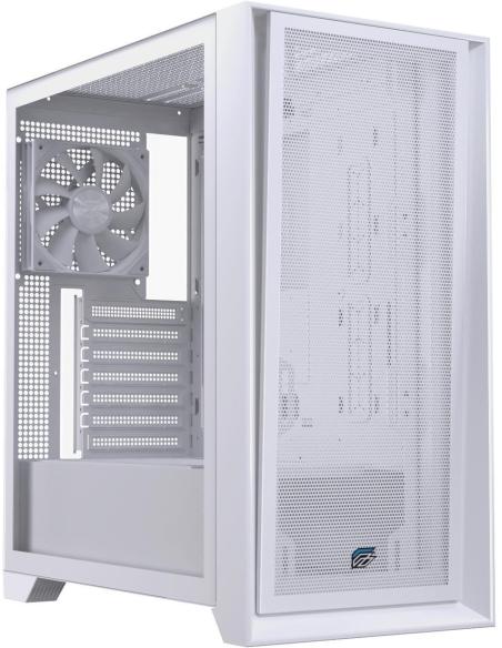Einarex Pulse P600 Core White Midi Tower Cristal Templado USB 3.2 Blanca