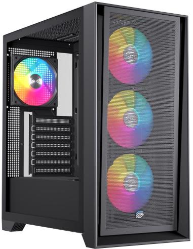 Einarex Pulse P600 Core RGB Black Midi Tower Cristal Templado USB 3.2 Negro
