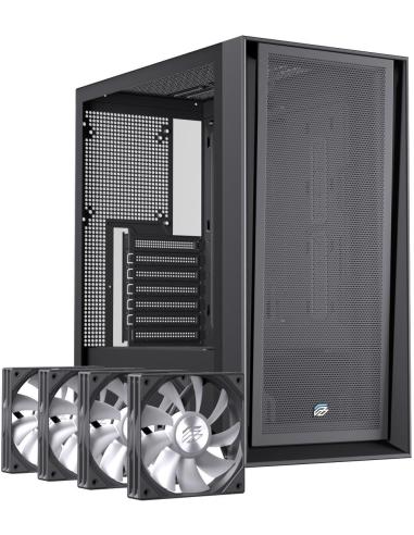 Einarex Pulse P600 Core RGB Black Midi Tower Cristal Templado USB 3.2 Negro