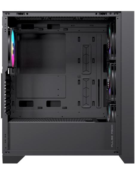 Einarex Pulse P600 Core RGB Black Midi Tower Cristal Templado USB 3.2 Negro
