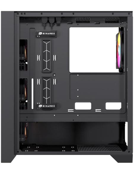Einarex Pulse P600 Core RGB Black Midi Tower Cristal Templado USB 3.2 Negro