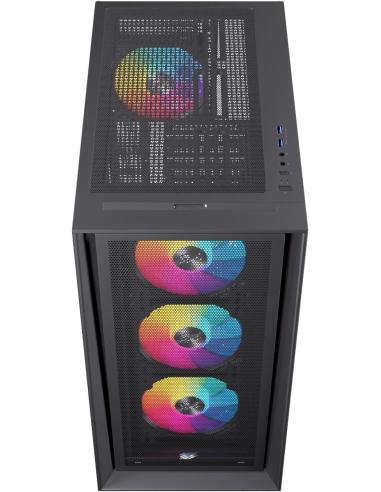 Einarex Pulse P600 Core RGB Black Midi Tower Cristal Templado USB 3.2 Negro