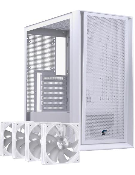 Einarex Pulse P600 Core RGB White Midi Tower Cristal Templado USB 3.2 Blanca