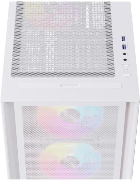Einarex Pulse P600 Core RGB White Midi Tower Cristal Templado USB 3.2 Blanca