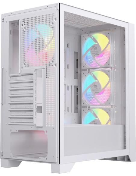 Einarex Pulse P600 Core RGB White Midi Tower Cristal Templado USB 3.2 Blanca