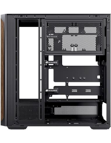Einarex Pulse P800 Core Black Midi Tower Cristal Templado USB 3.2 Negro