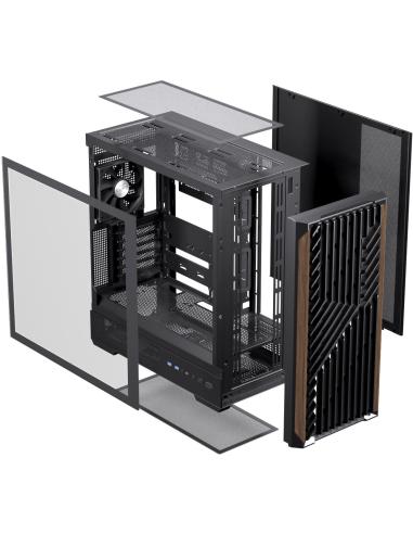 Einarex Pulse P800 Core Black Midi Tower Cristal Templado USB 3.2 Negro