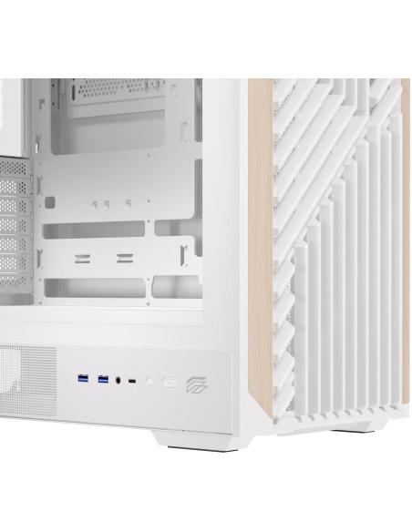 Einarex Pulse P800 Core White Midi Tower Cristal Templado USB 3.2 Blanca