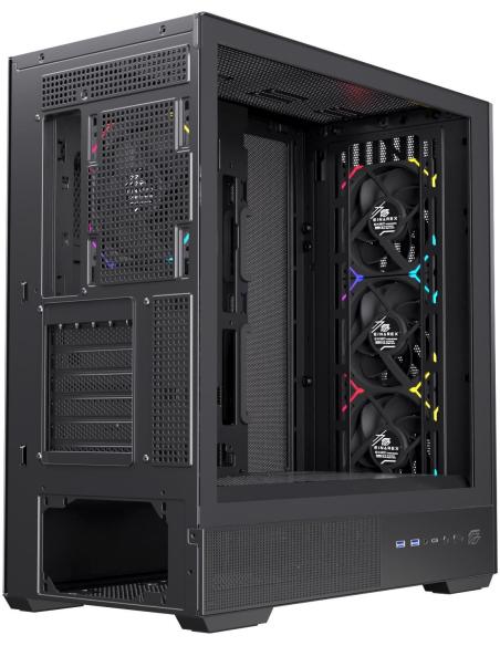 Einarex Pulse P800 Core RGB Black Midi Tower Cristal Templado USB 3.2 Negro