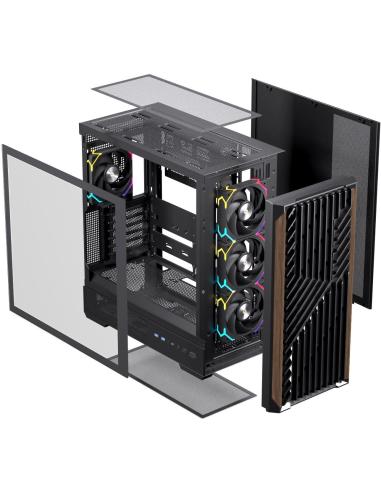 Einarex Pulse P800 Core RGB Black Midi Tower Cristal Templado USB 3.2 Negro