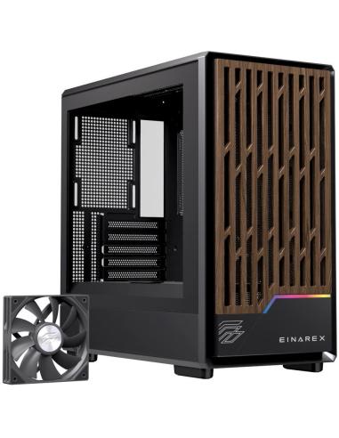 Einarex Pulse PM400 Core Black Midi Tower Cristal Templado USB 3.0 Negro