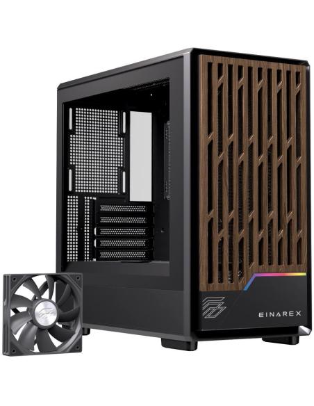 Einarex Pulse PM400 Core Black Midi Tower Cristal Templado USB 3.0 Negro