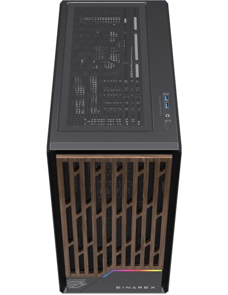 Einarex Pulse PM400 Core Black Midi Tower Cristal Templado USB 3.0 Negro