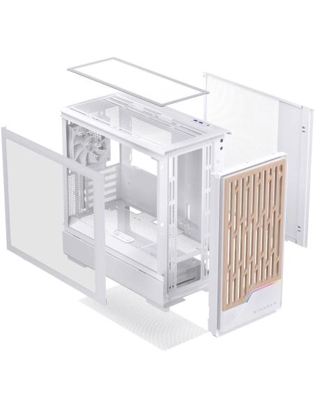 Einarex Pulse PM400 Core White Midi Tower Cristal Templado USB 3.0 Blanco