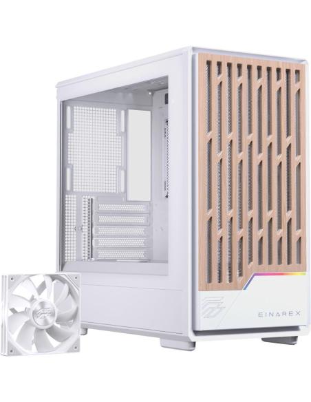 Einarex Pulse PM400 Core White Midi Tower Cristal Templado USB 3.0 Blanco
