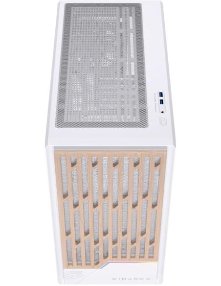 Einarex Pulse PM400 Core White Midi Tower Cristal Templado USB 3.0 Blanco