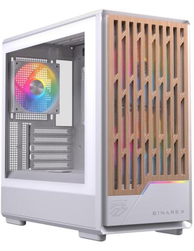 Einarex Pulse PM400 Core RGB White Midi Tower Cristal Templado USB 3.0 Blanco