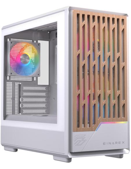 Einarex Pulse PM400 Core RGB White Midi Tower Cristal Templado USB 3.0 Blanco