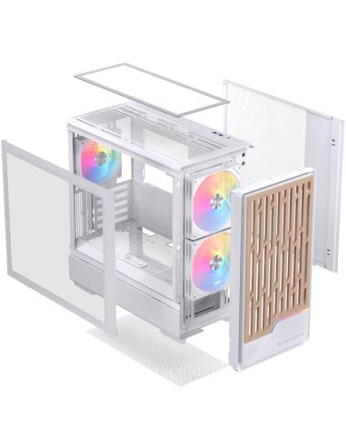 Einarex Pulse PM400 Core RGB White Midi Tower Cristal Templado USB 3.0 Blanco