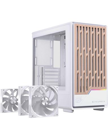 Einarex Pulse PM400 Core RGB White Midi Tower Cristal Templado USB 3.0 Blanco