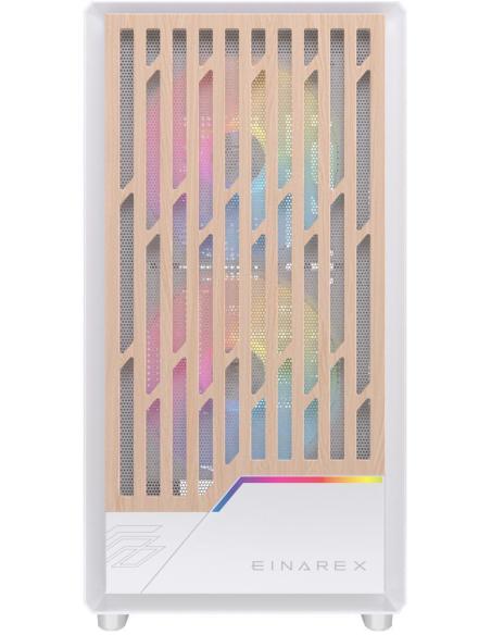 Einarex Pulse PM400 Core RGB White Midi Tower Cristal Templado USB 3.0 Blanco