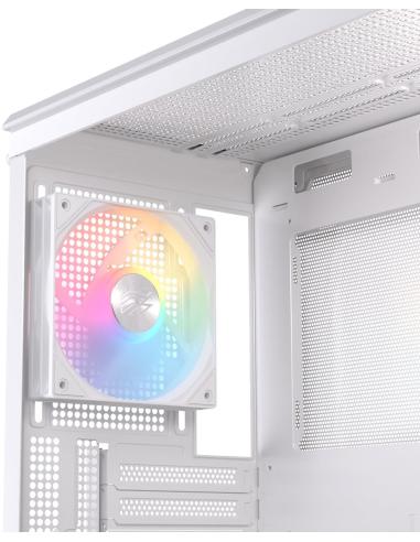 Einarex Pulse PM400 Core RGB White Midi Tower Cristal Templado USB 3.0 Blanco