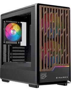 Einarex Pulse PM400 Core RGB Black Midi Tower Cristal Templado USB 3.0 Negro-CAJA61366