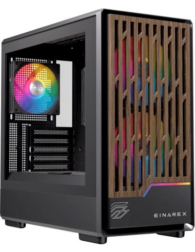 Einarex Pulse PM400 Core RGB Black Midi Tower Cristal Templado USB 3.0 Negro