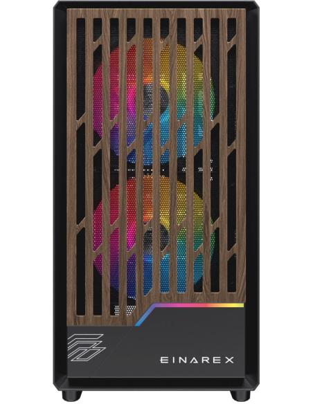 Einarex Pulse PM400 Core RGB Black Midi Tower Cristal Templado USB 3.0 Negro