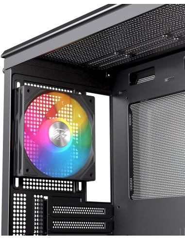 Einarex Pulse PM400 Core RGB Black Midi Tower Cristal Templado USB 3.0 Negro