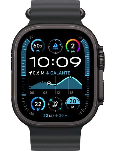 Apple Watch Ultra 2 GPS + Cellular 49mm Caja Negra Titanio con Correa Ocean Band Negra