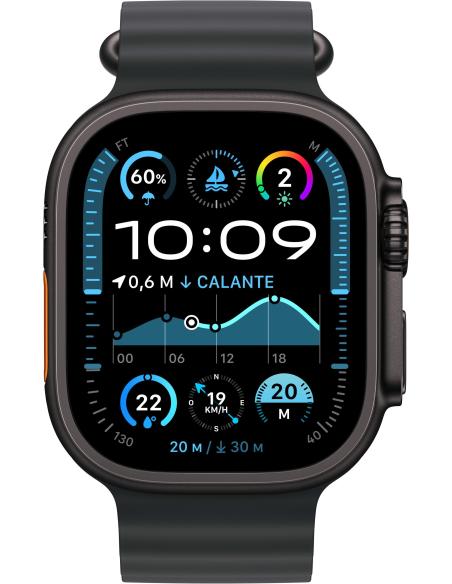Apple Watch Ultra 2 GPS + Cellular 49mm Caja Negra Titanio con Correa Ocean Band Negra