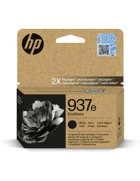 Hp EvoMore 937E 4S6W9NE Cartucho de Tinta Original Negra