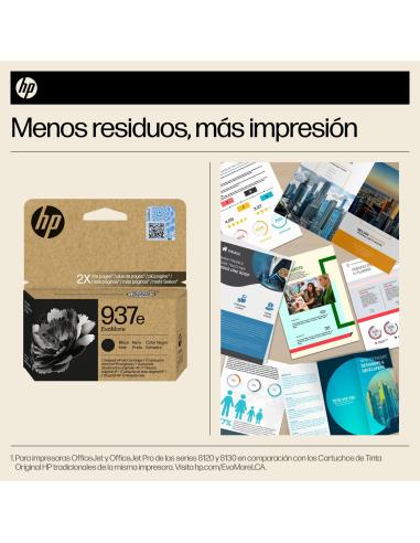 Hp EvoMore 937E 4S6W9NE Cartucho de Tinta Original Negra