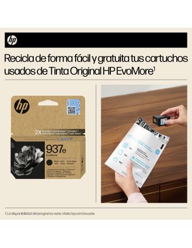 Hp EvoMore 937E 4S6W9NE Cartucho de Tinta Original Negra