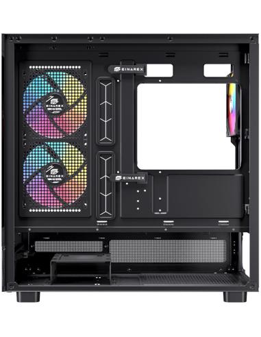 Einarex Prisma S500 Core RGB Black Midi Tower Cristal Templado USB 3.0 Negro