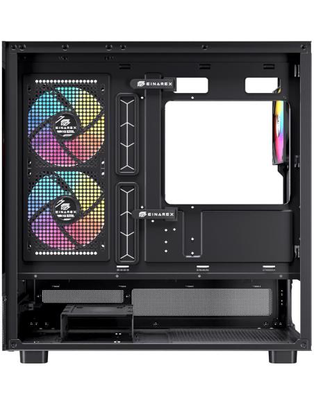 Einarex Prisma S500 Core RGB Black Midi Tower Cristal Templado USB 3.0 Negro
