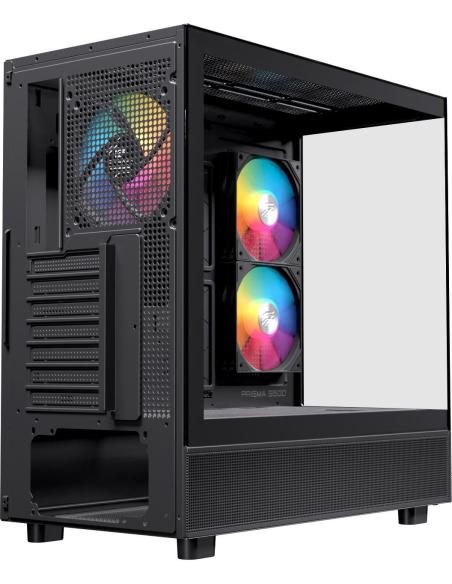 Einarex Prisma S500 Core RGB Black Midi Tower Cristal Templado USB 3.0 Negro