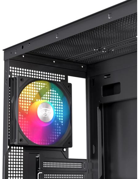 Einarex Prisma S500 Core RGB Black Midi Tower Cristal Templado USB 3.0 Negro