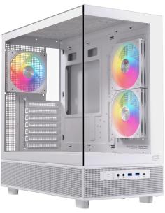 Einarex Prisma S500 Core RGB White Midi Tower Cristal Templado USB 3.0 Blanco