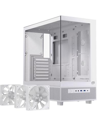 Einarex Prisma S500 Core RGB White Midi Tower Cristal Templado USB 3.0 Blanco