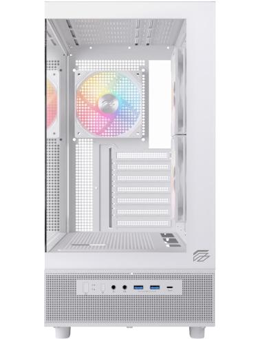Einarex Prisma S500 Core RGB White Midi Tower Cristal Templado USB 3.0 Blanco
