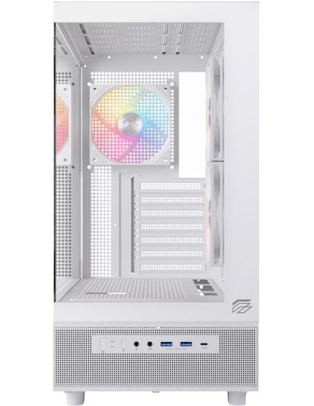 Einarex Prisma S500 Core RGB White Midi Tower Cristal Templado USB 3.0 Blanco