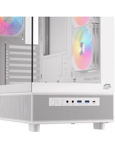 Einarex Prisma S500 Core RGB White Midi Tower Cristal Templado USB 3.0 Blanco