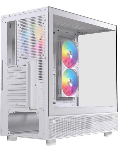 Einarex Prisma S500 Core RGB White Midi Tower Cristal Templado USB 3.0 Blanco