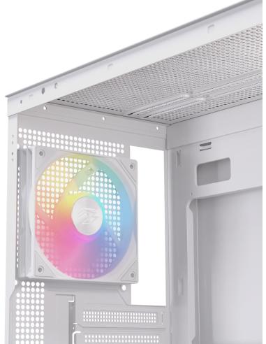 Einarex Prisma S500 Core RGB White Midi Tower Cristal Templado USB 3.0 Blanco