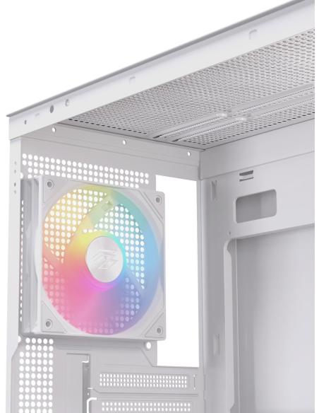 Einarex Prisma S500 Core RGB White Midi Tower Cristal Templado USB 3.0 Blanco